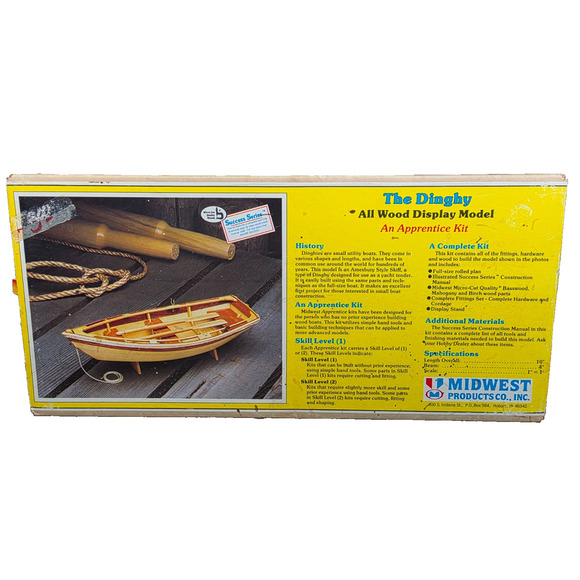 Midwest Products Co., 'The Dinghy', Kit #950, Skill Level 1, All Wood Model, New - Picture 1 of 11
